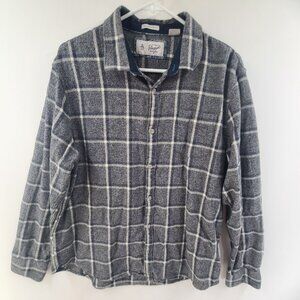 Original Penguin Men's Checkerboard Flannel Shirt, Heritage Slim Fit Size XL